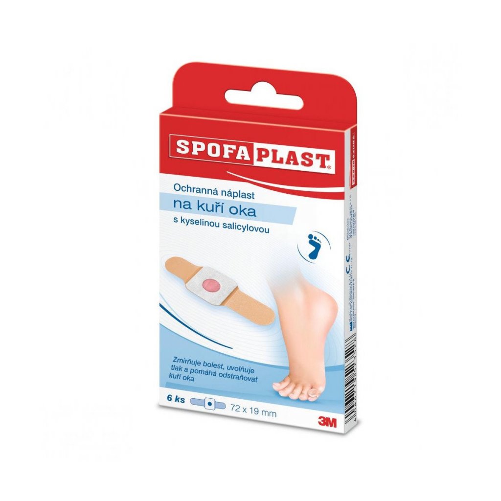 3M Spofaplast 182 Kuří oka náplasti 72x19mm 6ks
