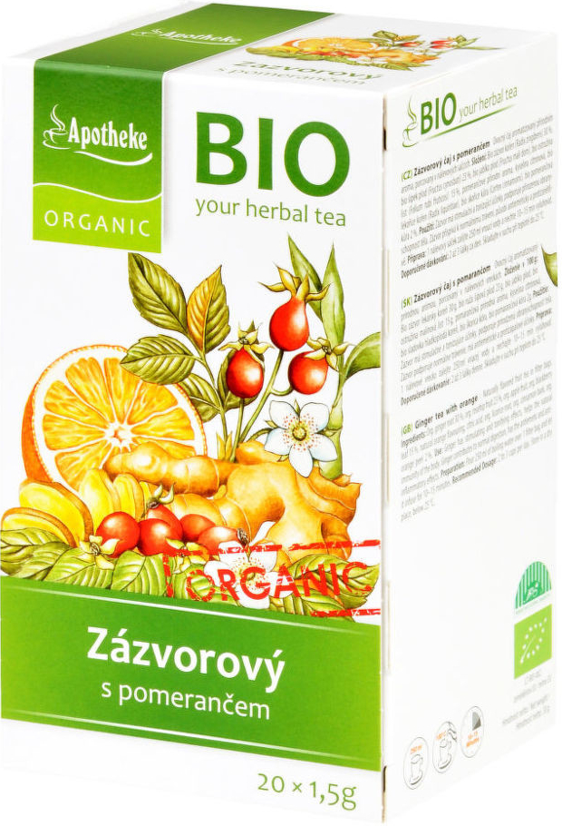 Apotheke BIO Zázvorový čaj s pomerančem 20x1.5g