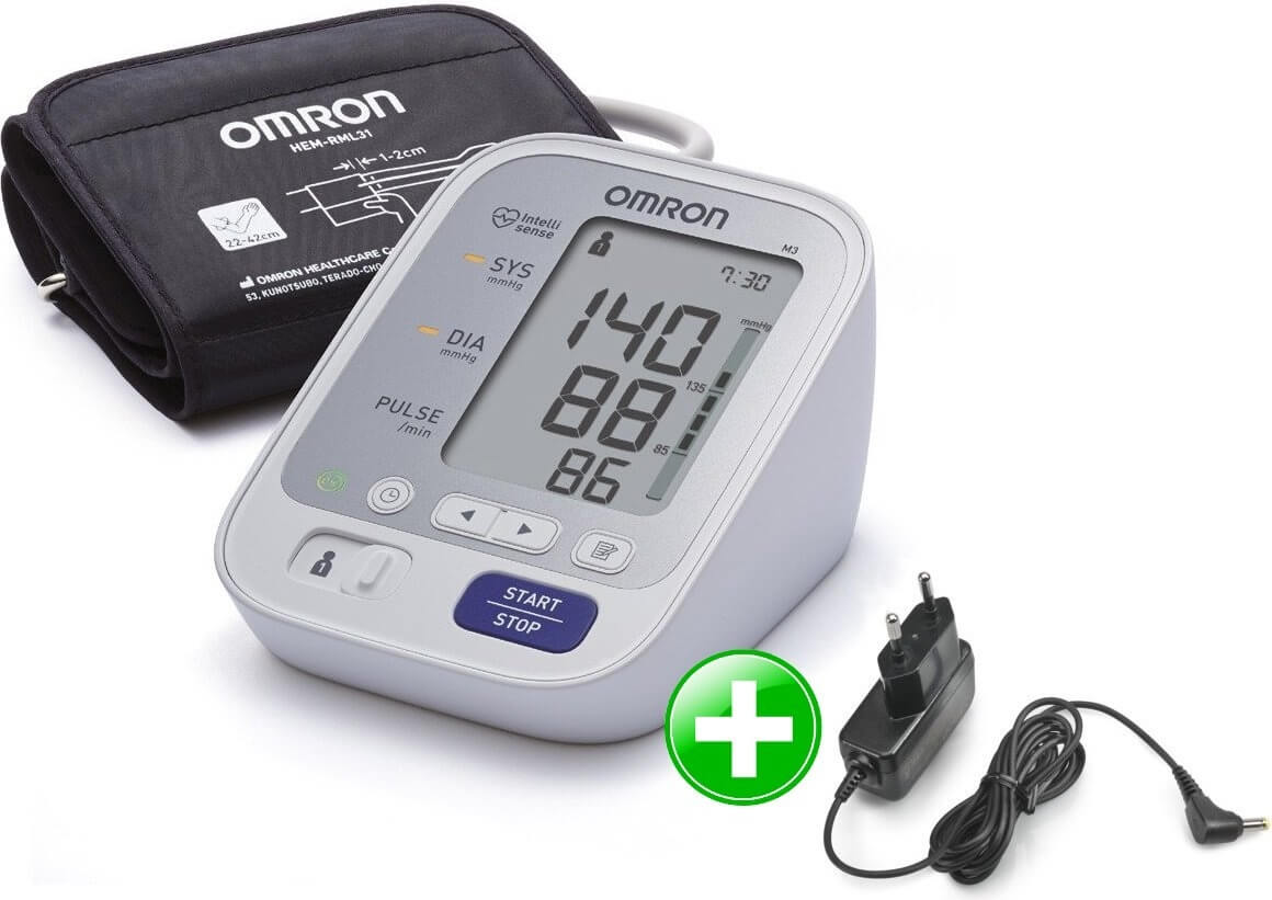 Tonometr dig.OMRON M3 AC se síť.zdrojem 4roky zár.