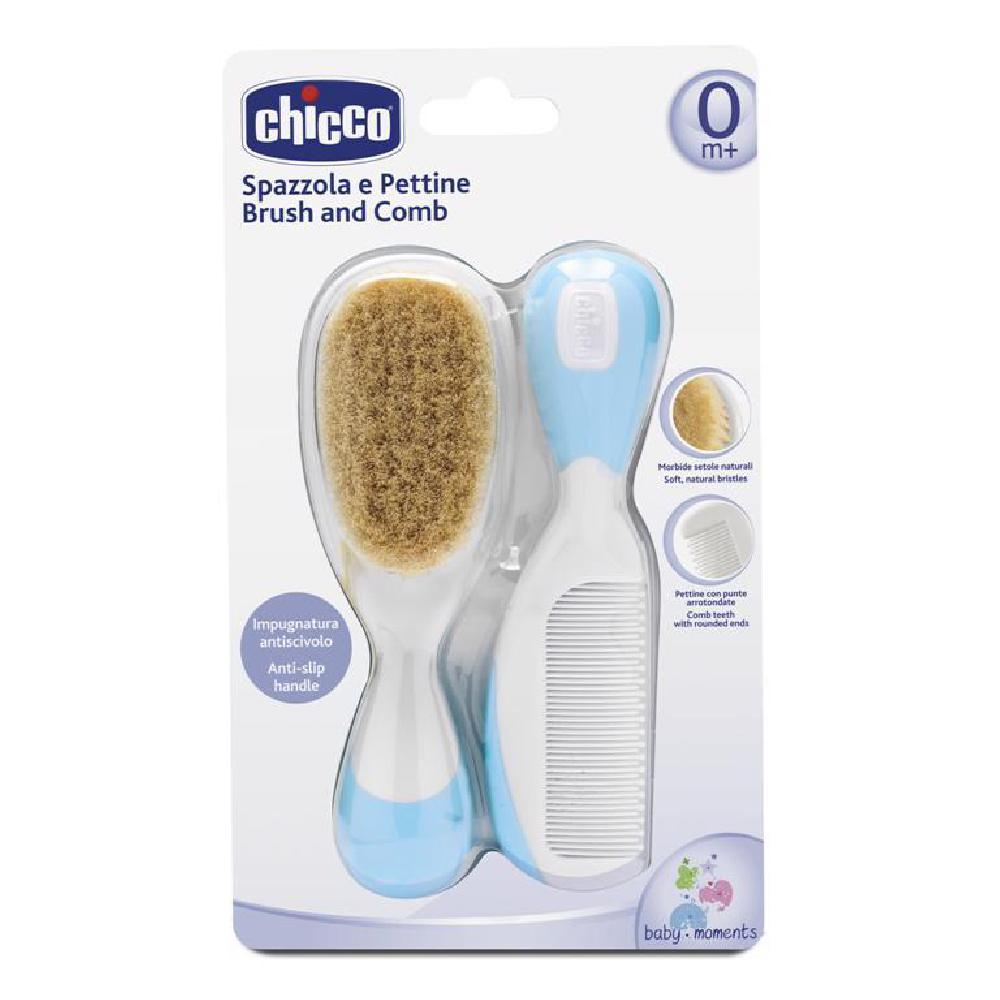 CHICCO Hřeben a kartáč oranžový