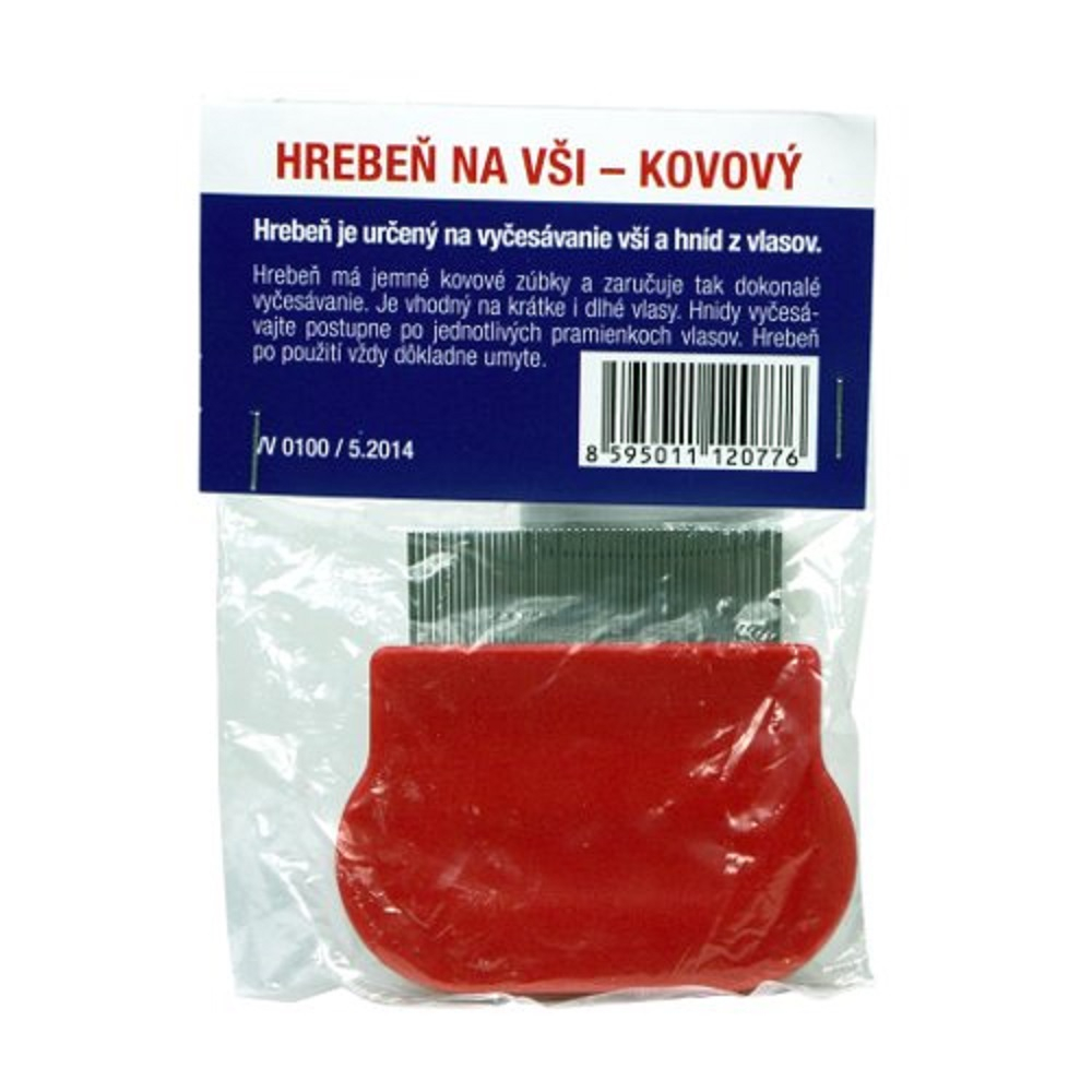 Hřeben na vši - kovový