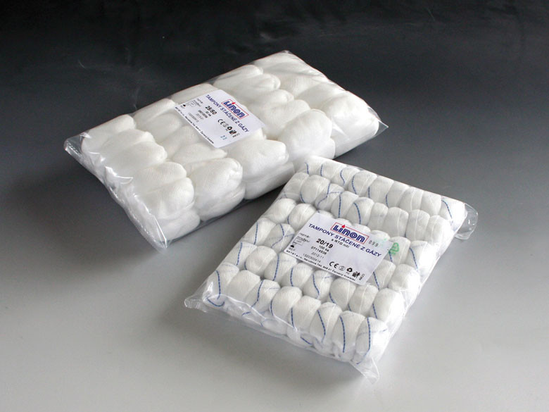 Tampon z gázy stáčený 20mmx19mm/100ks