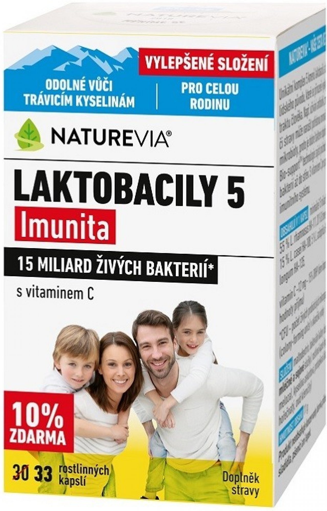 NatureVia Laktobacily 5 Imunita cps.33