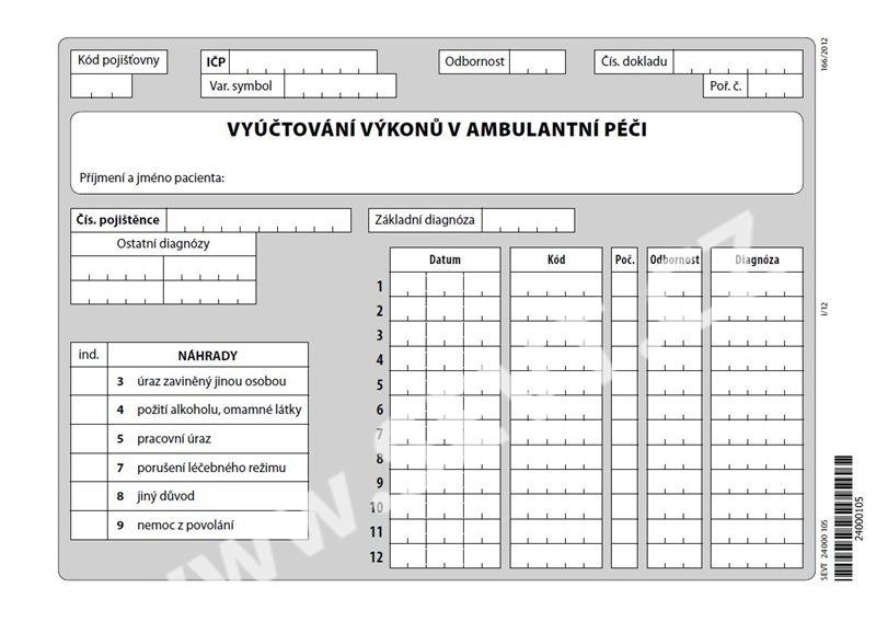 Vyúčtování výkonů v ambulantní péči