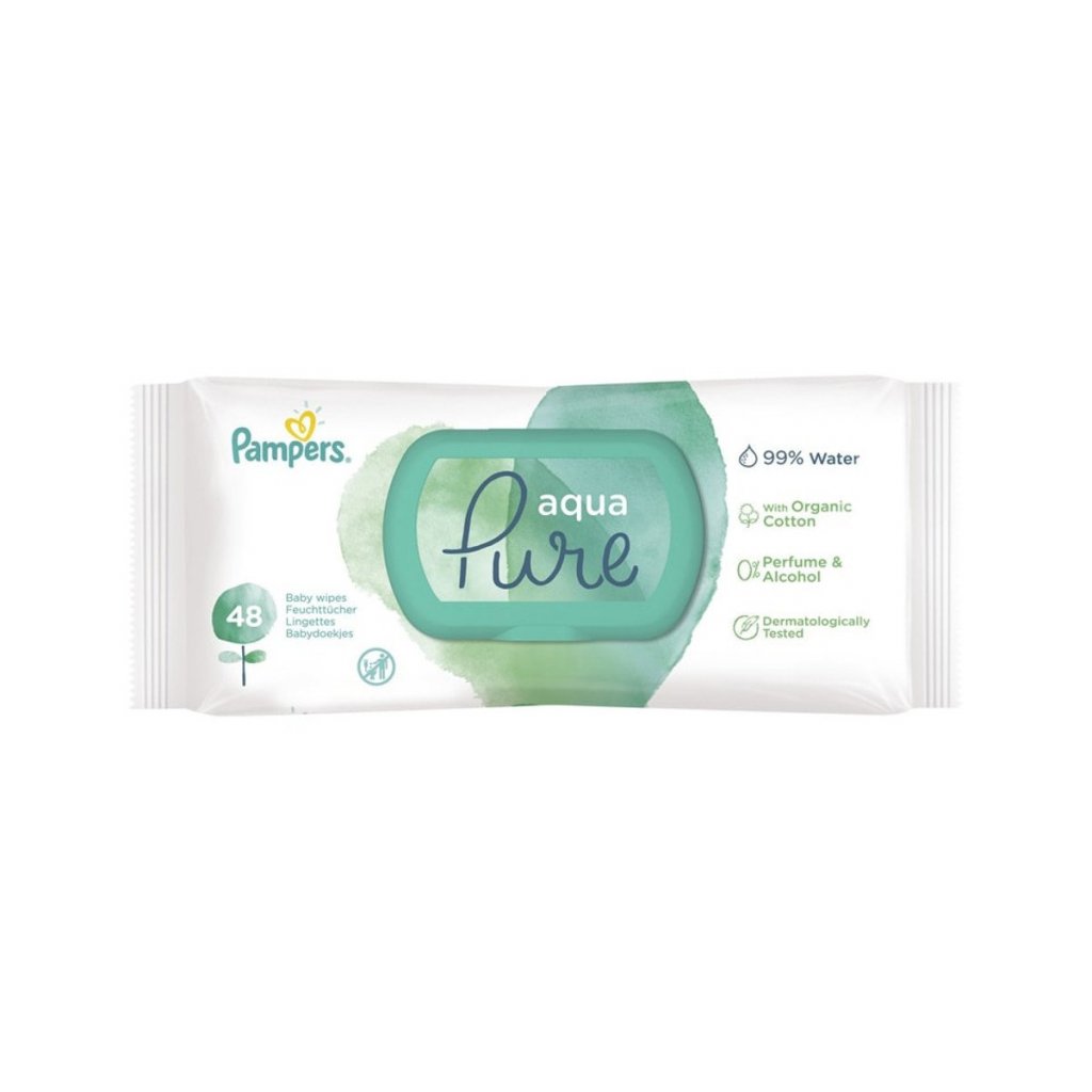 PAMPERS vlhčené ubrousky Aqua Pure 48ks(EKO)